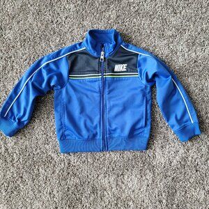 Nike 2T Toddler Boys Navy Blue Full Zip Track Jacket. Good Condition Pre-Owned